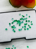 10 Pc Emerald Round 3 MM Faceted Cut - Natural Emerald Cut loose Stone  - Origin Zambia, AAA grade