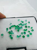 10 Pc Emerald Round 3 MM Faceted Cut - Natural Emerald Cut loose Stone  - Origin Zambia, AAA grade