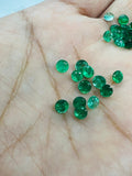 Emerald Round 3-3.5MM Faceted Cut -Natural Emerald Cut loose Stone - Origin Zambia, pack of 4 pc