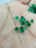 Emerald dark Round 3.5MM Faceted Cut -Natural Emerald Cut loose Stone - Origin Zambia, pack of 4 pc