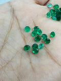 Emerald Round 4 MM Faceted Cut - Pack of 2 Pcs - Natural Emerald Cut loose Stone - Origin Zambia,AAA grade
