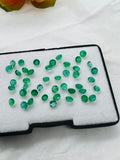 Emerald Round 4 MM Faceted Cut - Pack of 2 Pcs - Natural Emerald Cut loose Stone - Origin Zambia,AAA grade