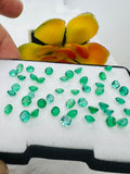 Emerald dark Round 3.5MM Faceted Cut -Natural Emerald Cut loose Stone - Origin Zambia, pack of 4 pc
