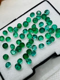 Emerald Round 5MM Faceted Cut  - Pack of 1 Pcs - Natural Emerald Cut loose Stone  - Origin Zambia,AAA grade