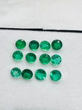 Emerald 5.5-6MM Round Faceted Cut  - Pack of 1 Pcs - Natural Emerald Cut loose Stone  - Origin Zambia,AAA grade