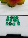 Emerald 5.5-6MM Round Faceted Cut  - Pack of 1 Pcs - Natural Emerald Cut loose Stone  - Origin Zambia,AAA grade