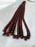 Hessonite Garnet 5-12mm Smooth Roundel Beads , necklace of 16" fine color and good quality beads