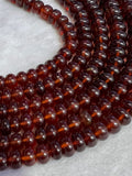 Hessonite Garnet 5-12mm Smooth Roundel Beads , necklace of 16" fine color and good quality beads