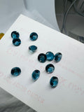 London Blue Topaz 6MM Faceted Round  -  AAA Quality  - Pack 2 Piece -  Natural London Blue Topaz Stone -  Loose gemstone