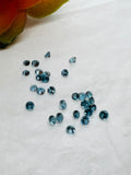 London Blue Topaz 3MM Faceted Round - AAA Quality - Pack 6 Piece - Natural London Blue Topaz Stone - Loose gemstone