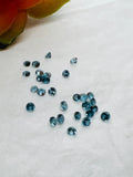 London Blue Topaz 3MM Faceted Round  -  AAA Quality  - Pack 6 Piece -  Natural London Blue Topaz Stone -  Loose gemstone