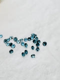London Blue Topaz 3MM Faceted Round - AAA Quality - Pack 6 Piece - Natural London Blue Topaz Stone - Loose gemstone