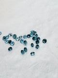 London Blue Topaz 3MM Faceted Round - AAA Quality - Pack 6 Piece - Natural London Blue Topaz Stone - Loose gemstone