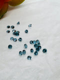 London Blue Topaz 3MM Faceted Round  -  AAA Quality  - Pack 6 Piece -  Natural London Blue Topaz Stone -  Loose gemstone