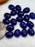 8X10MM Lapis Lazuli Cabochon | Pack of 5 Pcs | AAA Quality | Lapis Cabochons | Lapis oval Cabochons | Lapis Golden Pyrite,