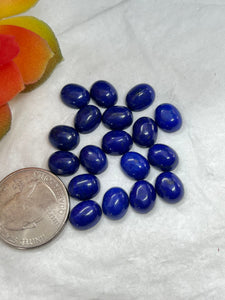 8X10MM Lapis Lazuli Cabochon | Pack of 5 Pcs | AAA Quality | Lapis Cabochons | Lapis oval Cabochons | Lapis Golden Pyrite,