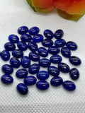 6x8MM Lapis Lazuli Cabochon | Pack of 4 Pcs | AAA Quality | Lapis Cabochons | Lapis oval Cabochons | Lapis Golden Pyrite,