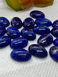 10X14MM Lapis Lazuli Cabochon | Pack of 2 Pcs | AAA Quality | Lapis Cabochons | Lapis oval Cabochons | Lapis Golden Pyrite,