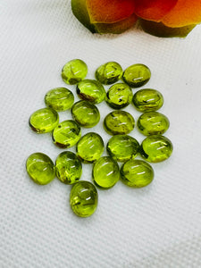 Peridot Oval 9X11 MM Cabochons, AA Quality , Pack of 1 Pcs. natural peridot .