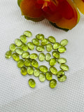 5X7MM Peridot Oval Cabochons, Good Quality , Pack of 5 Pcs.