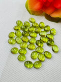 Peridot Oval 7X9MM Cabochons, AA Quality , Pack of 2 Pcs. natural peridot .