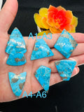 Turquoise copper Cabochon • Code A1-A6 • AAA Quality • Natural Turquoise Cabs • Perfect for Jewelry Making