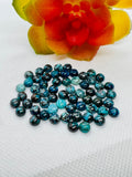 6MM Chrysocolla Round cabochon , (pack of 5 Pc)natural chrysocolla cabs. gemstone cabs. AAA quality cabs.