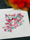 Tourmaline cabs 3MM Multi Color Cabochon ,Tourmaline gemstone loose cabs , Tourmaline cabs , Pack of 8Pcs, AAA Quality