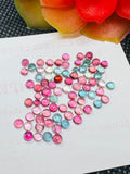 Tourmaline cabs 3MM Multi Color Cabochon ,Tourmaline gemstone loose cabs , Tourmaline cabs , Pack of 8Pcs, AAA Quality