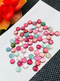 Tourmaline cabs 4MM Multi Color Cabochon ,Tourmaline gemstone loose cabs , Tourmaline cabs , Pack of 5Pcs, AAA Quality