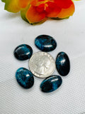 Shattuckite Cabochon Code #S32  Natural gemstone cabochon- pack of 5 pieces, 13.6G - Natural Shattuckite Cabs