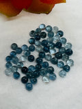 Aquamarine 4MM Round Cabs- Aquamarine cabochon Pack of 6 Pcs Good Quality cabs- Blue Aquamarine, origin Nigeria