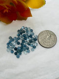 Aquamarine 4MM Round Cabs- Aquamarine cabochon Pack of 6 Pcs Good Quality cabs- Blue Aquamarine, origin Nigeria