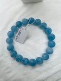 Aquamarine carved Bracelet • 10mm Size  • AAA Quality •  7 .5 Inch Length • Stretch Bracelet • Natural Aquamarine carved Bracelet