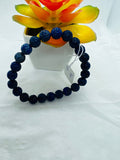 Lapis carving Bracelet 8MM Beautiful Blue Bracelet, Natural Lapis Round Beaded Bracelet , Gemstone carving beads