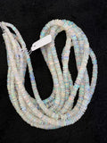 Ethiopian Opal Faceted HeishiBeads 3,5-5mm size, 16 Inch Strand, Superb Quality, Approx 52 carat strand .Origin Ethiopia, Video available.