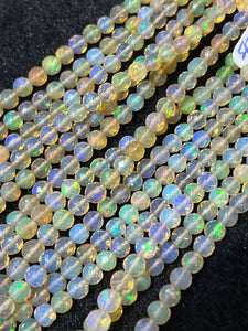 Ethiopian Opal faceted Round 4-7M Beads,16 Inches Strand,Superb Quality,Natural Ethiopian Opal faceted,Precious gemstone, graduated strand