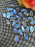 Labradorite Marquise 4X8MM,Natural Blue Fire Cabs , Gemstone cabs, pack of 10 pc,