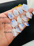 Moonstone Faceted Fancy shape, AAA Quality Moonstone Faceted ,code F14-F25 moonstone polki