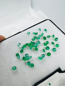 Emerald Round 3 MM Faceted Cut  - Pack of 4 Pcs - Natural Emerald Cut loose Stone  - Origin Zambia,AAA grade