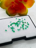 Emerald Round 3 MM Faceted Cut  - Pack of 4 Pcs - Natural Emerald Cut loose Stone  - Origin Zambia,AAA grade