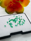 10 Pc Emerald Round 3 MM Faceted Cut - Natural Emerald Cut loose Stone  - Origin Zambia, AAA grade