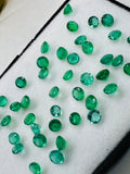 5 Pc.Emerald Round 4 MM Faceted Cut -Natural Emerald Cut loose Stone - Origin Zambia,AAA grade