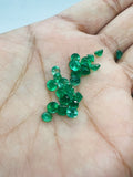 Emerald Round 3-3.5MM Faceted Cut -Natural Emerald Cut loose Stone - Origin Zambia, pack of 4 pc