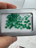 Emerald Round 4 MM Faceted Cut - Pack of 2 Pcs - Natural Emerald Cut loose Stone - Origin Zambia,AAA grade