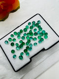 Emerald Round 4.5MM Faceted Cut  - Pack of 2 Pcs - Natural Emerald Cut loose Stone  - Origin Zambia,AAA grade