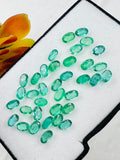 Emerald 4X6 MM Oval Faceted Cut  - Pack of 1 Pcs - Natural Emerald Cut loose Stone  - Origin Zambia,AAA grade