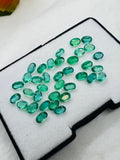 5 Pc.Emerald 4X5 MM Oval Faceted Cut  - Pack of 5 Pcs - Natural Emerald Cut loose Stone  - Origin Zambia,AAA grade