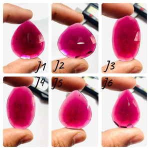 Garnet Rose Cut Stone - Code J1- J6 - Garnet Faceted Polki - Garnet Earring Stones AAA Quality- Best for Jewelry making- One Side Cutting