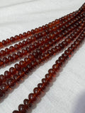 Hessonite Garnet 5-12mm Smooth Roundel Beads , necklace of 16" fine color and good quality beads